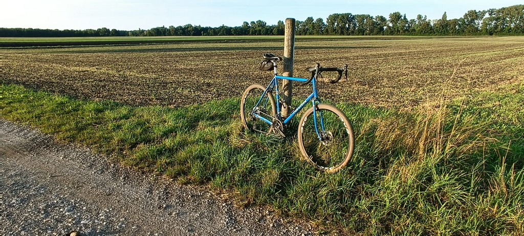 TerraForge telaio e bici durante un giro in agosto 2024